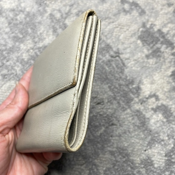 Gucci Leather Piston Lock Jackie Wallet Compact Ivory Gray - Picture 7 of 17